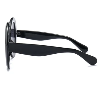 Peekaboo mados negabaritinių akiniai nuo saulės moterims, apvalios formos 2019 ratas žalia saulės akiniai moterims didelis uv400 juoda