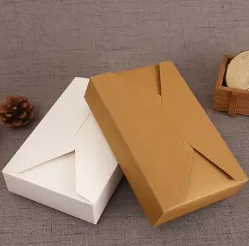 100vnt/lot 19.5cmx12.5cmx4cm kraft popieriaus dovanų dėžutėje voką tipas kraft kartonines dėžes paketą vestuves, kvietimai