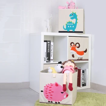 Naujas 3D Animacinių filmų Gyvūnų Žaislų Saugojimo Dėžutė Lankstymo Saugojimo Dėžės Spinta Stalčių Organizatorius Drabužių Saugojimo Krepšys Vaikams, Žaislai Organizatorius