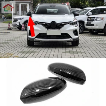 ABS Anglies pluošto, Durų Pusėje išoriniai galinio vaizdo Veidrodėliai Perdangos Padengti Trim Automobilių StylingFor Renault Captur 2019 2020