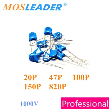 Mosleader 1000PCS 1KV 1000V 20P 47P 100P 150P 820P Aukštos įtampos keraminių kondensatorių 101 151 821 Pagaminta Kinijoje
