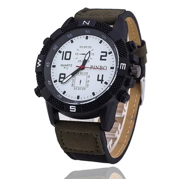 Vyriški lauko Sporto laikrodžiai Prekės ženklo Vyrus Karinių Oda Žiūrėti zegarki meskie Kvarco Atsitiktinis laikrodžiai Laikrodis Vyrų relogio masculino